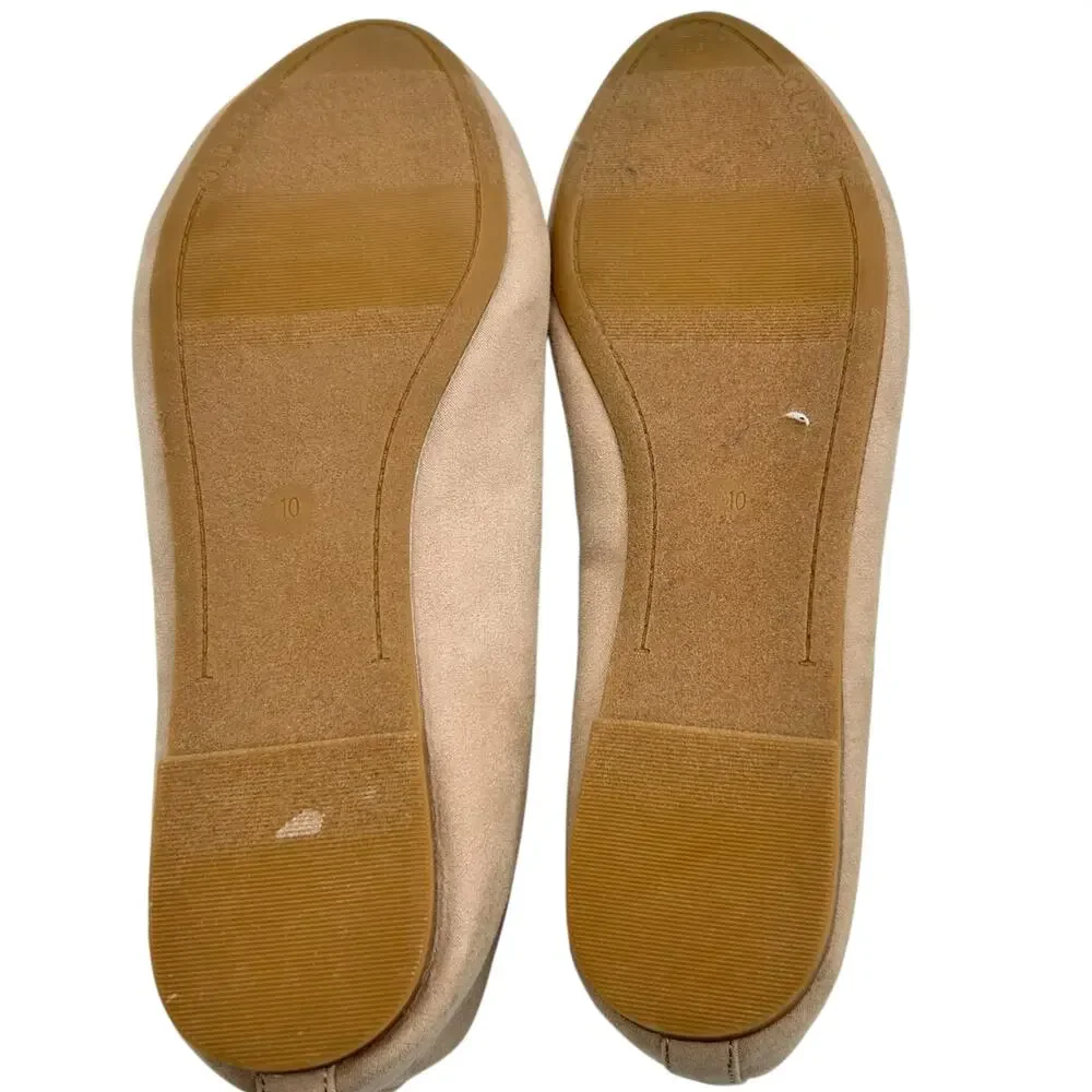 Old Navy Women's Blush Faux-Suede‎ Pointy Ballet Flats Size 10